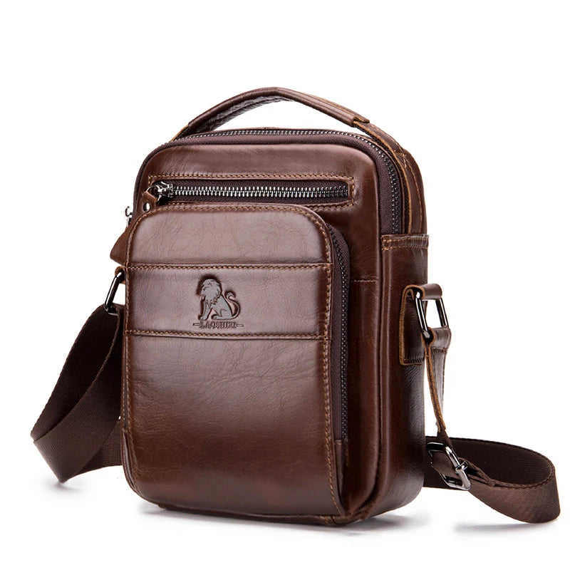 Men's Leather Crossbody Bag – Top-Layer Cowhide Shoulder Bag