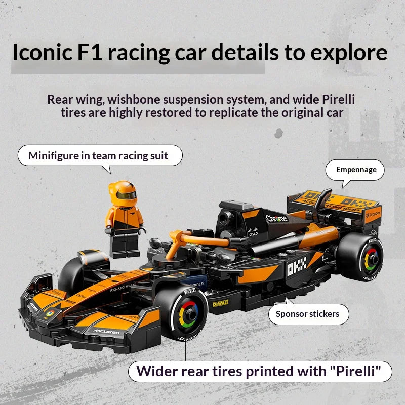 LEGO McLaren F1 77251 Race Car Building Set with Racing Driver Minifigure