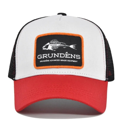 Fishing Embroidery Baseball Cap – Unisex Mesh Snapback Hat