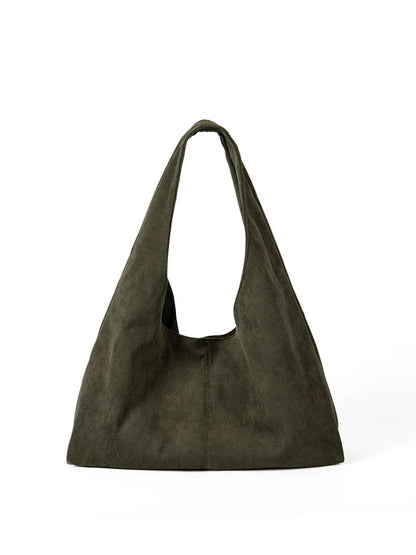 Vintage Faux Suede Hobos Women Shoulder Bags Large Capacity Tote Bag Retro Trend Autumn Big Shopper