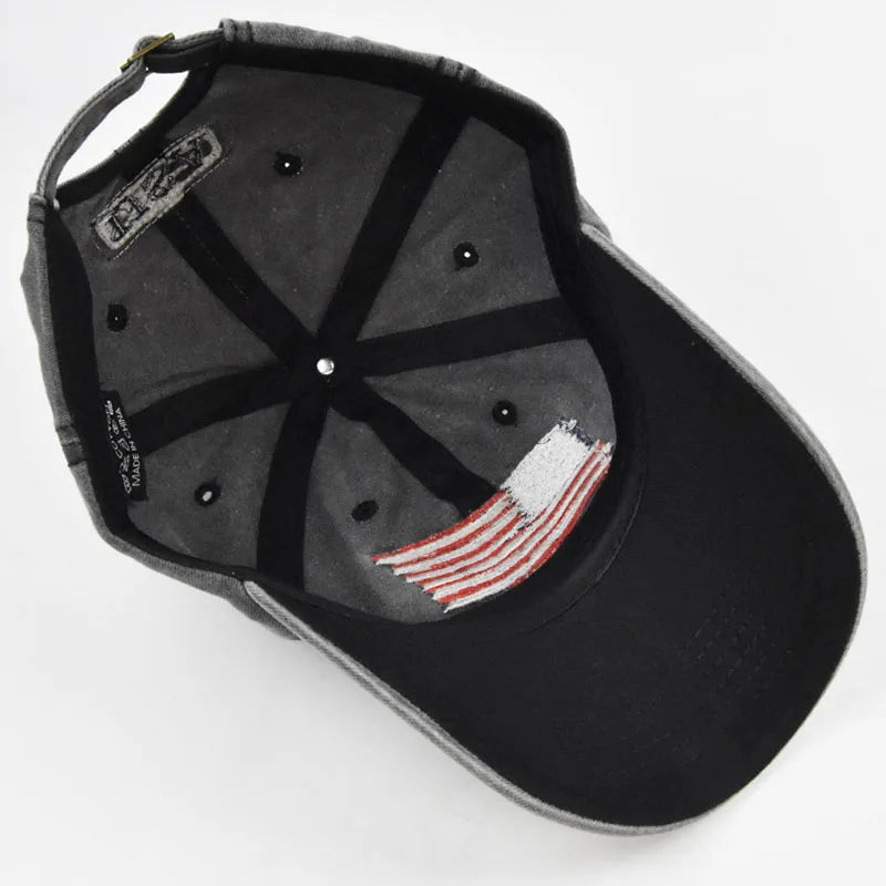 USA Flag Embroidered Baseball Cap – Unisex Tactical Cotton Hat