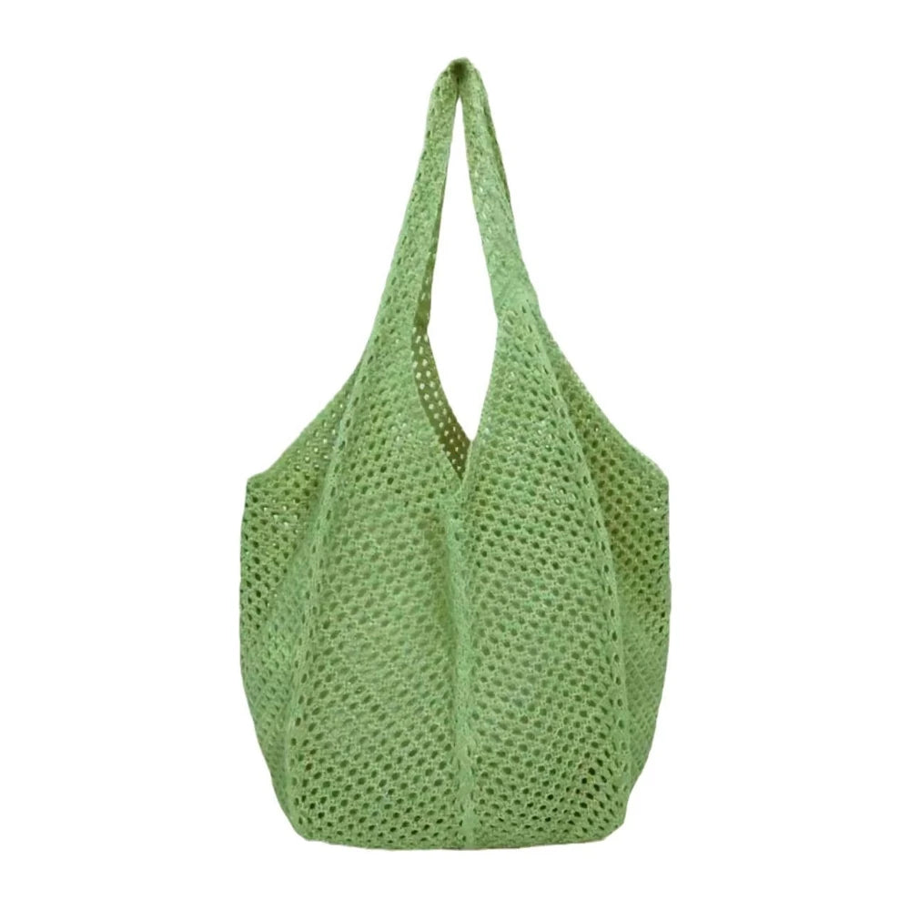 Crochet Mesh Tote Bag – Women's Large Hollow Woven Beach Bag