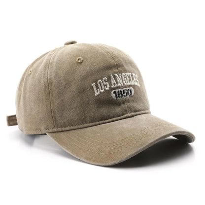 Embroidered Snapback Baseball Cap Vintage Washed Unisex