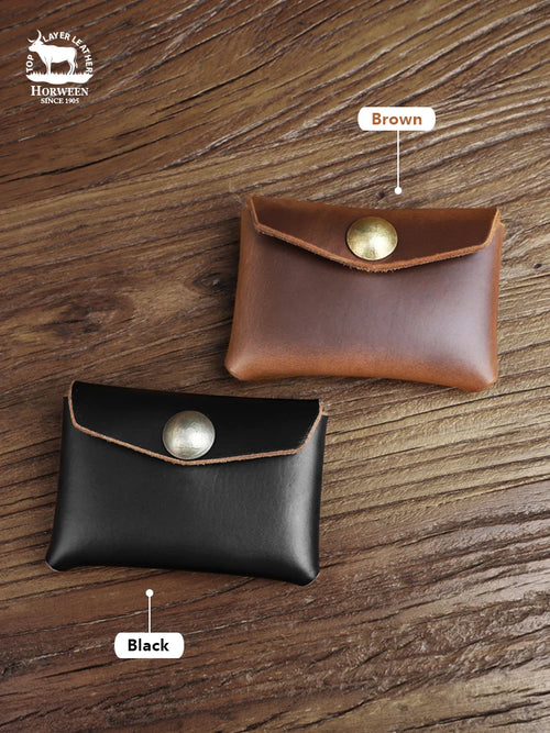 Handmade Genuine Leather Card Wallet & Coin Pouch