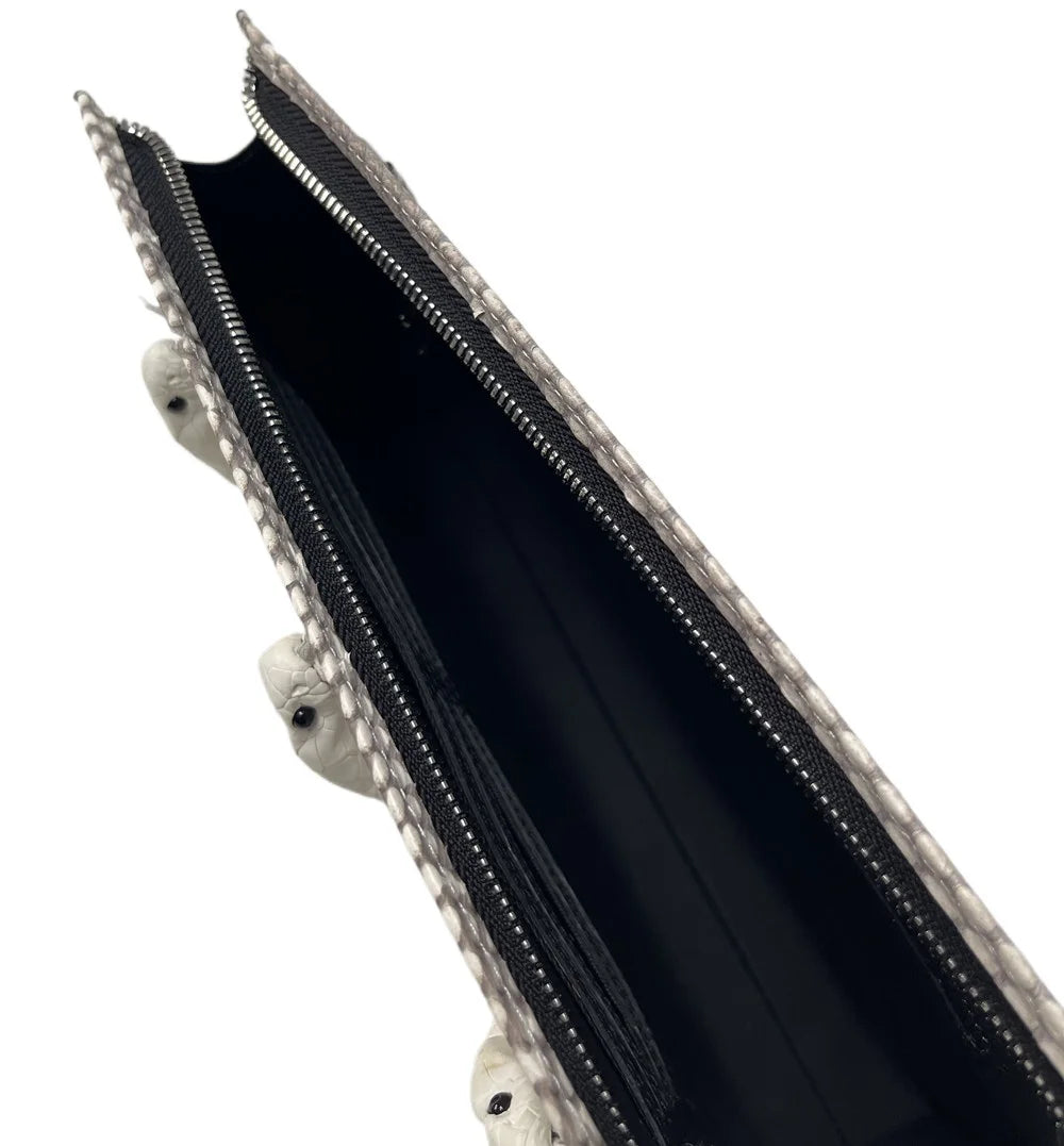 Real Snakeskin Leather Clutch Wrist Bag for Men – Luxury