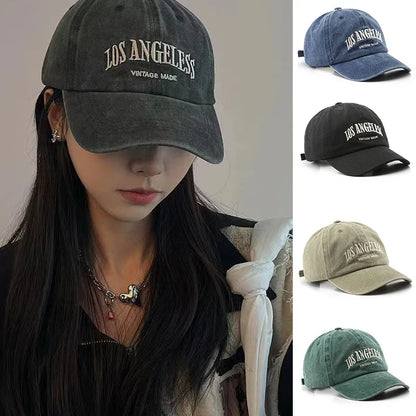 Embroidered Cotton Baseball Cap – Unisex Retro Snapback Hat