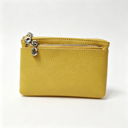 Genuine Leather Zipper Coin Purse for Women