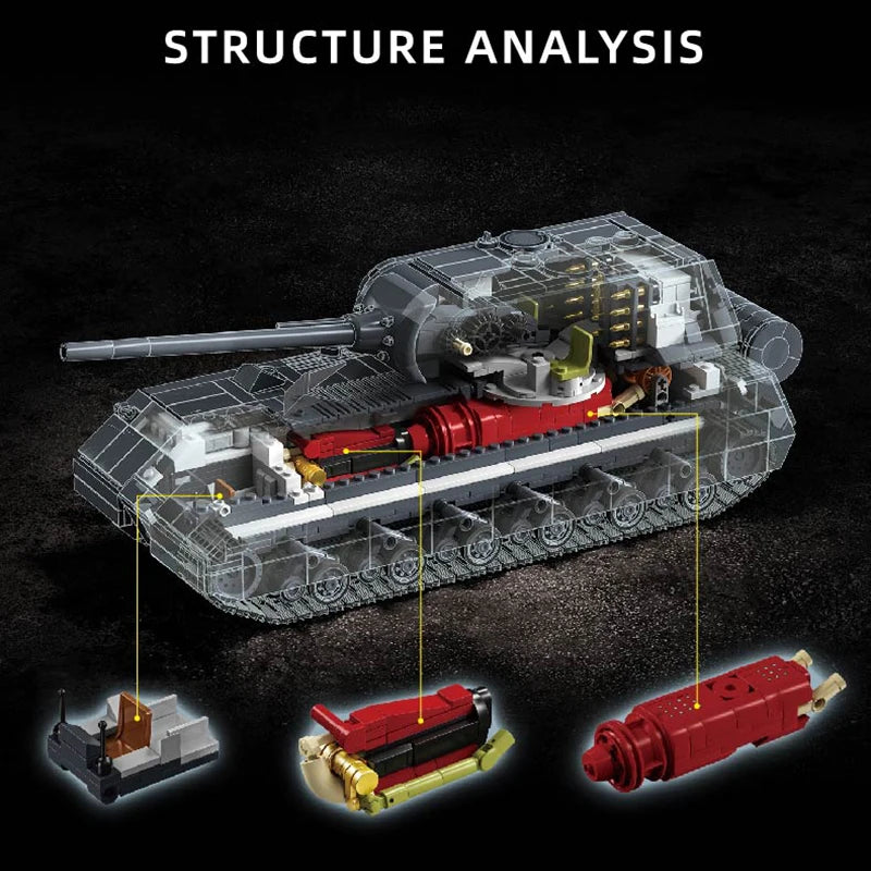 Panzer VIII Maus MOC Tank Building Set – 2416 Pcs 1:28 Scale