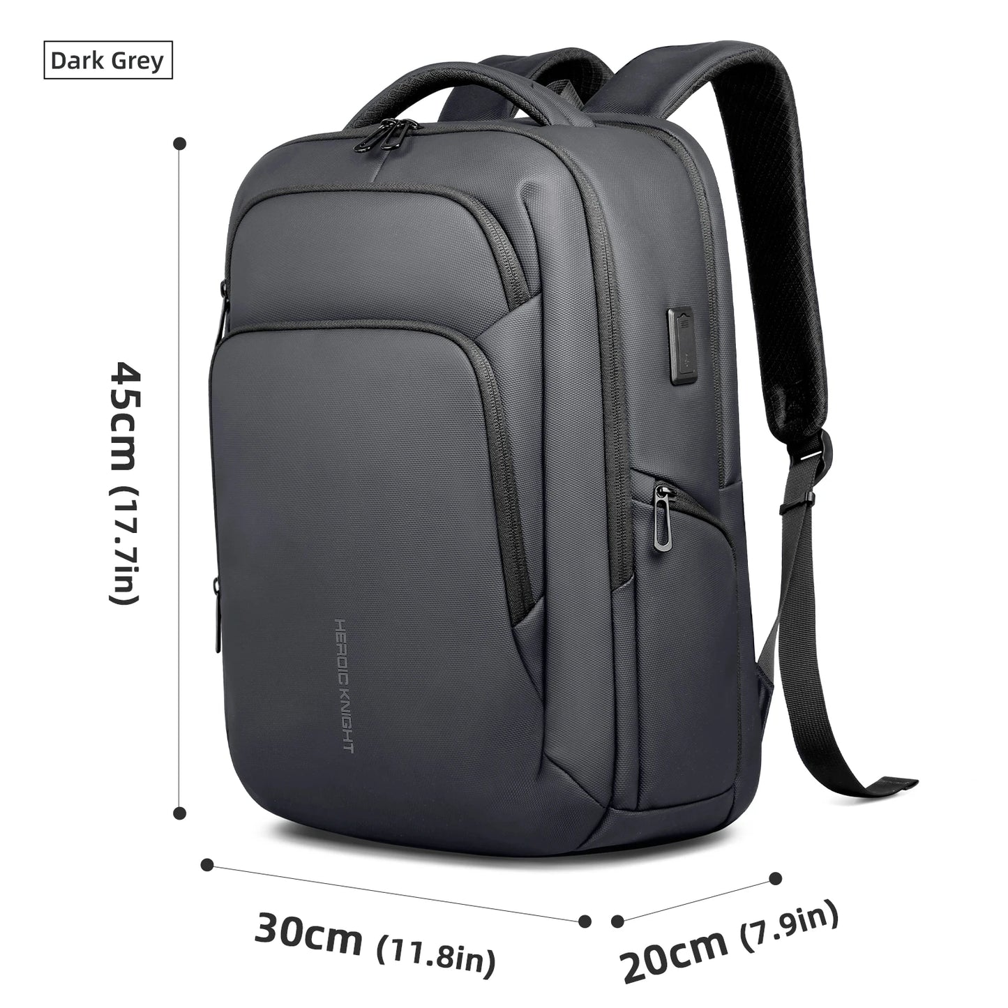 Men's Business Laptop Backpack 17.3" – Waterproof USB Travel Bag