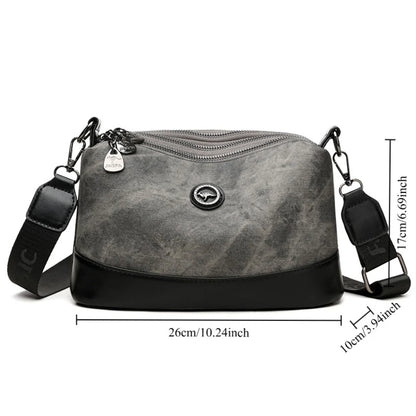 3-Layer Crossbody Bag for Women – Soft PU Leather Shoulder Bag