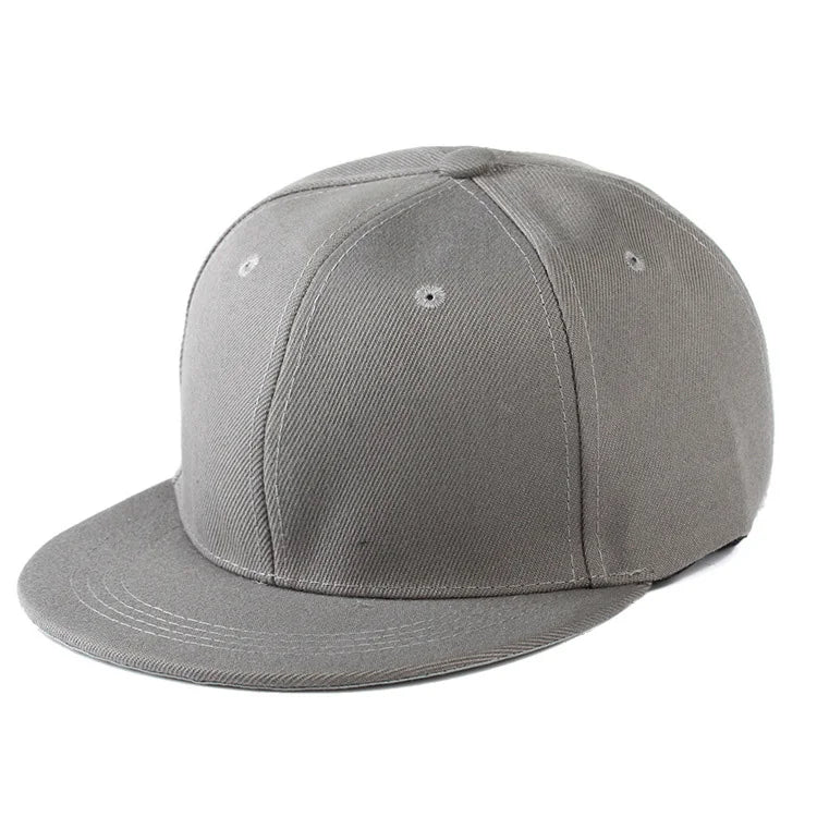 Snapback Hip Hop Cap – Flat Brim Baseball Hat for Men & Women