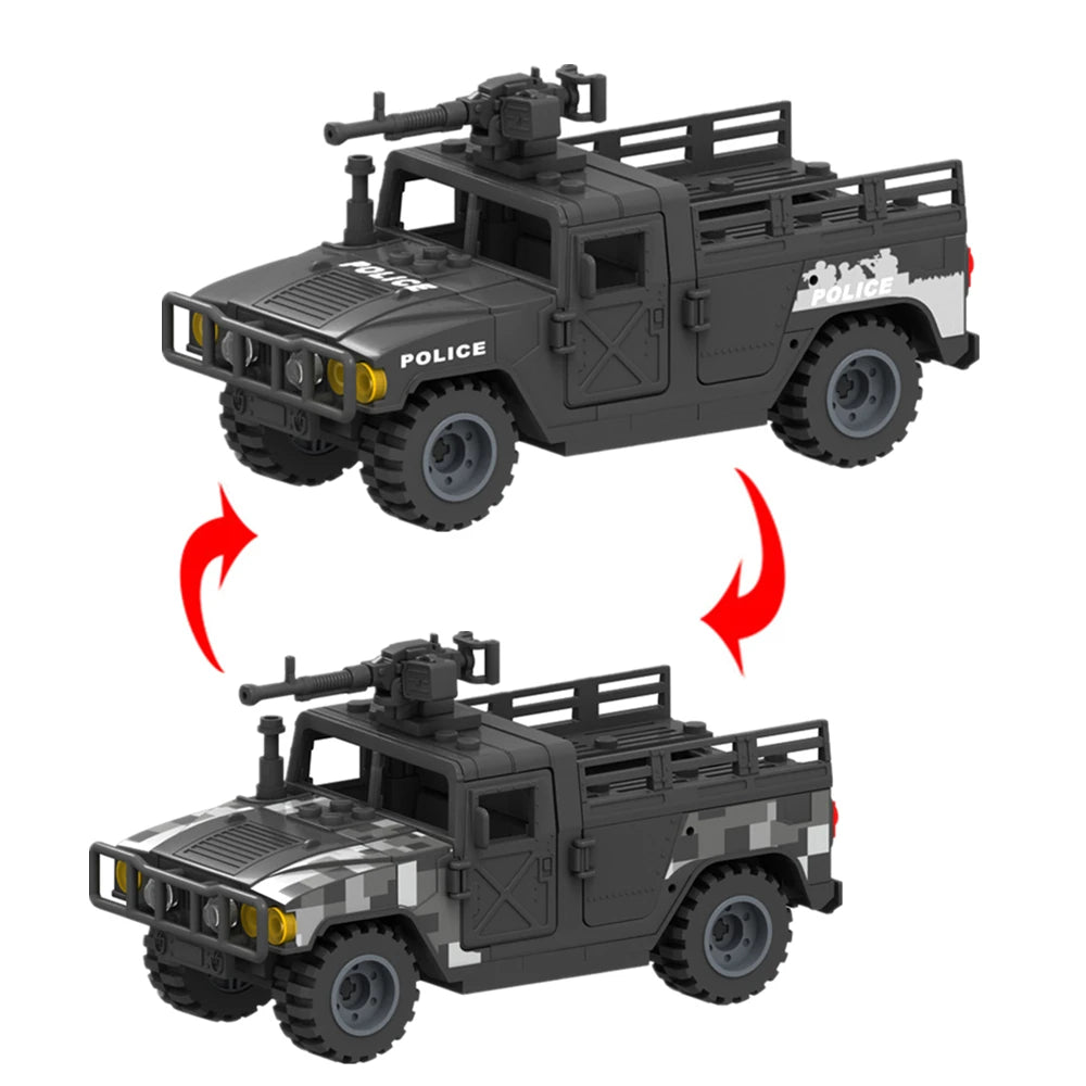 Military Humvee Armored Truck Building Blocks MOC Set