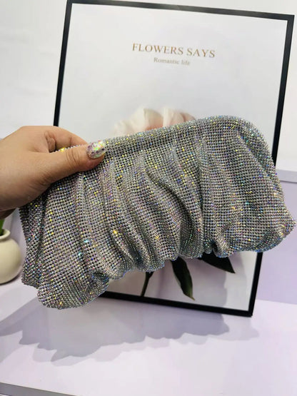 Diamond Evening Clutch Bag – Women's Crystal Party Purse