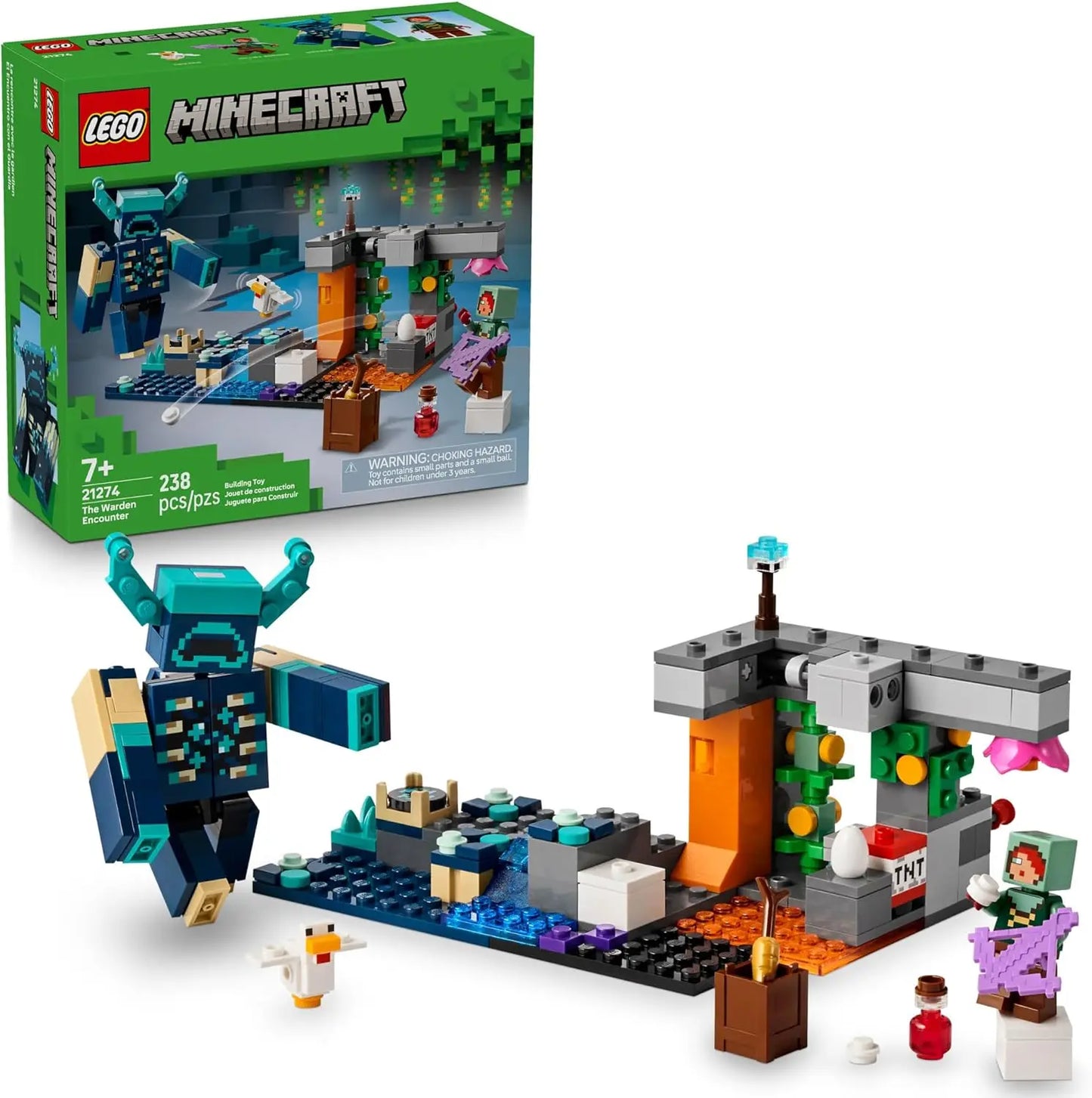 LEGO Minecraft The Warden Encounter 21274 – 238-Piece Building Set