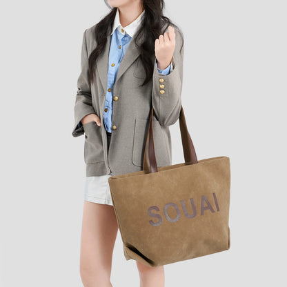 Large Capacity Women's Tote Shoulder Bag for Work & School