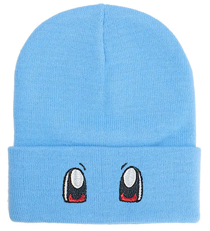Unisex Cartoon Embroidered Big Eye Beanies Casual Hats Knitted Winter Warm Hat Hip Hop Skull Bonnet