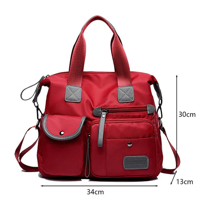 Women's Multifunctional Waterproof Nylon Handbag – Large Capacity Crossbody