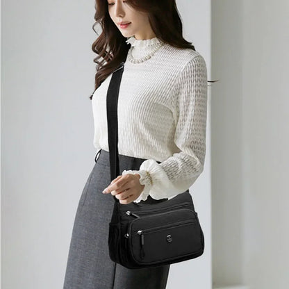 Nylon Crossbody Bag for Women – Large Capacity Multi-Pocket Shoulder Bag