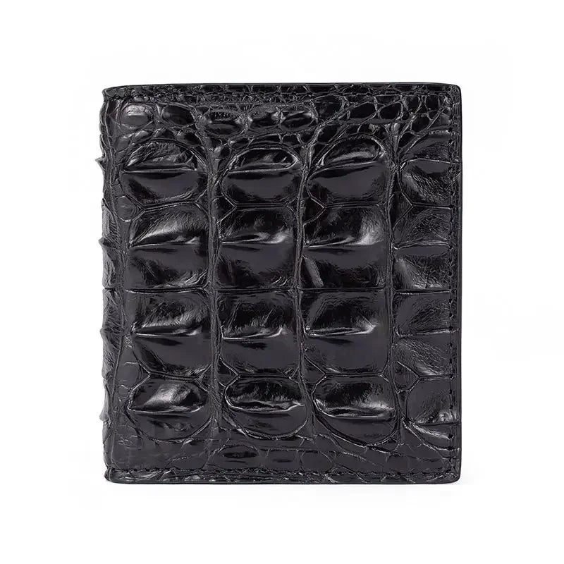 Crocodile Leather Short Wallet for Men – Luxury Card Holder