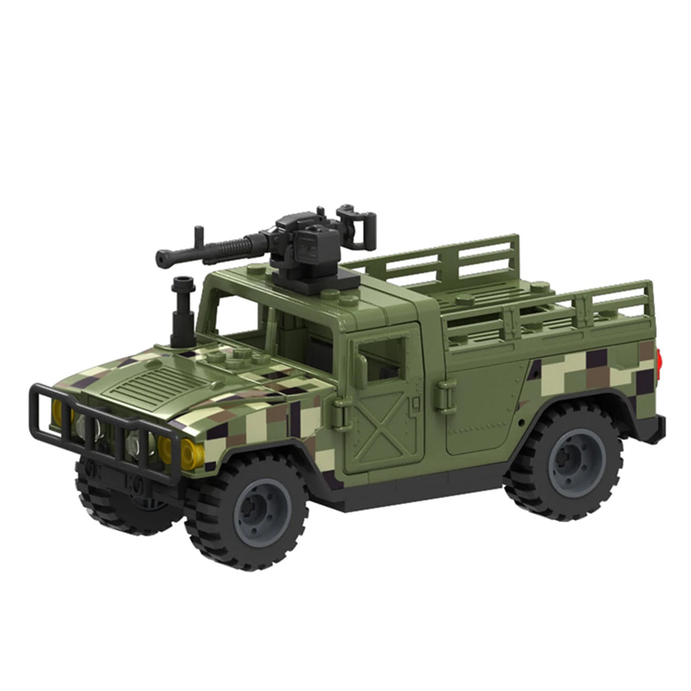 Military Humvee Armored Truck Building Blocks MOC Set