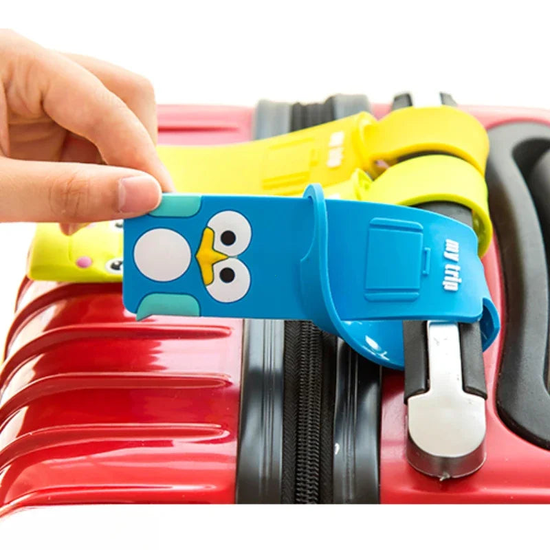 Cute Animal Silicone Luggage Tag with ID Holder