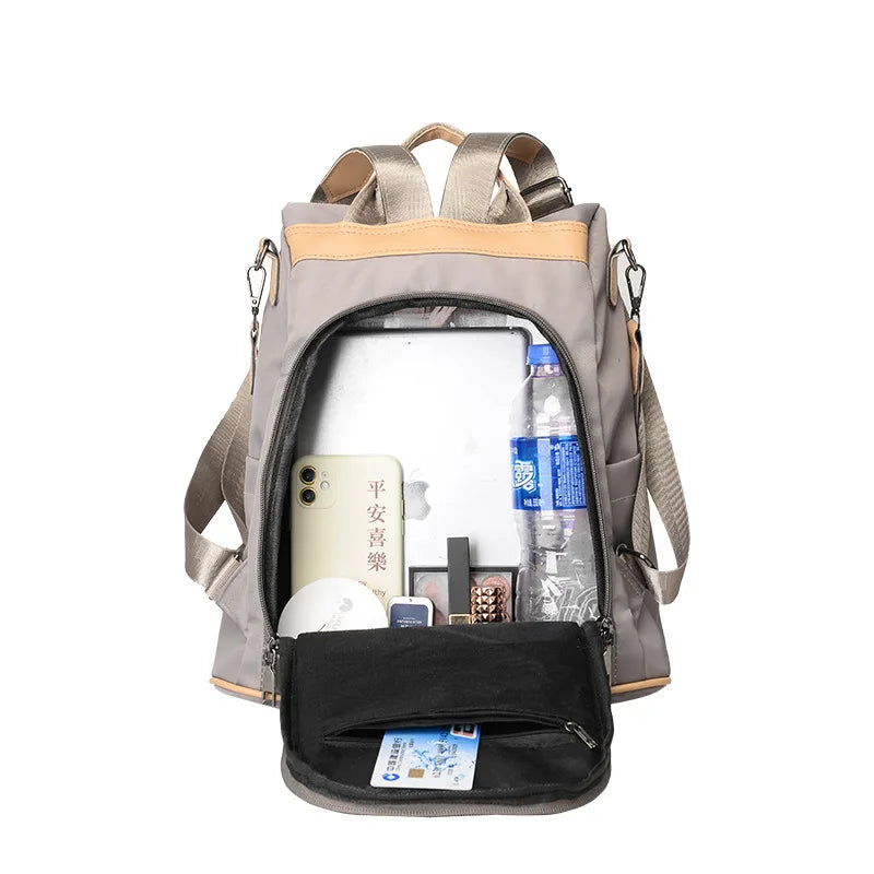 Anti-Theft Backpack for Women Waterproof Oxford School Travel Bag