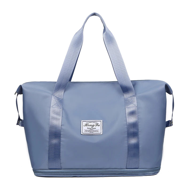 Waterproof Nylon Travel Duffle Bag – Expandable Large Capacity