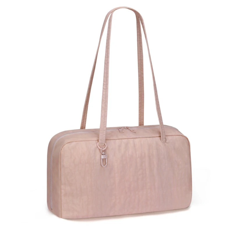 Nylon Shoulder Bag – Polka Dot & Leopard Print Tote for Women