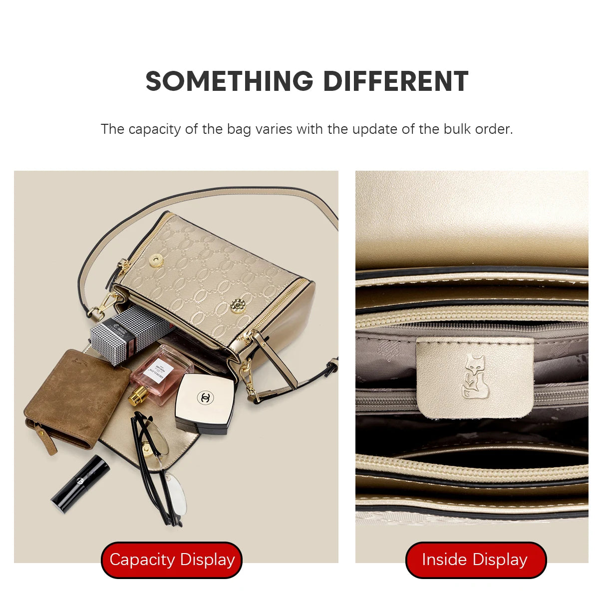 Foxer Lady S Handbag Split Leather Shoulder Bag Light Luxury Crossbody Vintage Commute Female