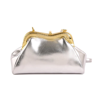Luxury Evening Clutch Bag – Women's Elegant Chain Purse for Wedding & Party