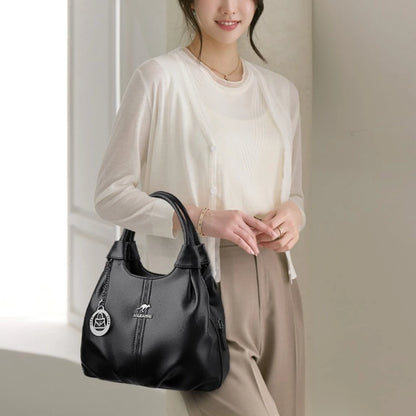 Women's Luxury Soft Leather Top-Handle Shoulder Crossbody Bag