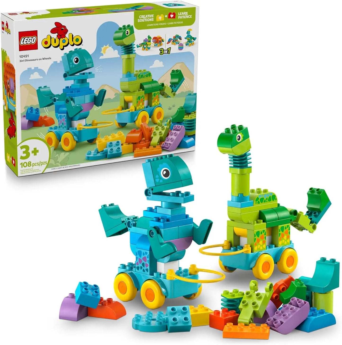 LEGO DUPLO 10451 3-in-1 Fun Dinosaur Building Set
