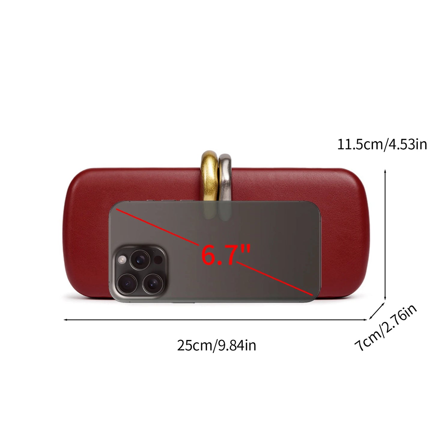 Double Ring Buckle Evening Clutch Bag for Women