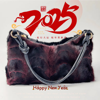 Faux Fur Shoulder Bag – Luxury Women's Crossbody Handbag