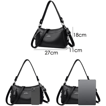 Women's Soft PU Leather Shoulder Crossbody Bag – Designer Handbag