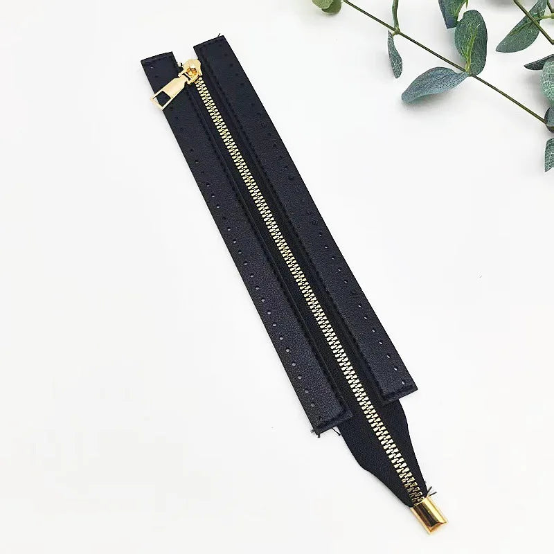 24cm PU Leather Zipper Strip for DIY Handmade Bags