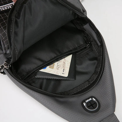 Men's Water-Resistant Crossbody Chest Bag – Lightweight Multipurpose Sling Pack