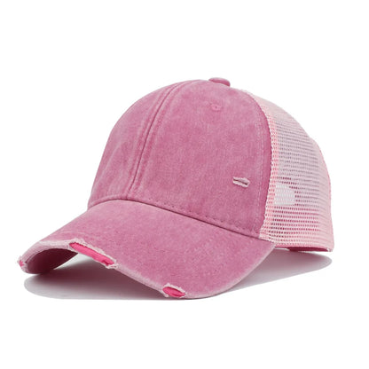 Mesh Baseball Cap – Vintage Washed Trucker Hat