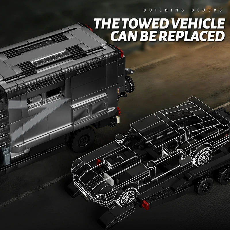 RV Set 3-in-1 Building Blocks – Recreational Vehicle Technic Bricks with Cars & Motorcycle