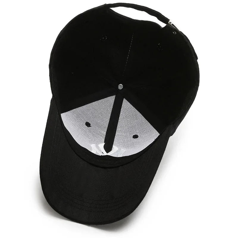 Korean 3D Embroidered Letter Baseball Cap – Hard Top Structured Hat
