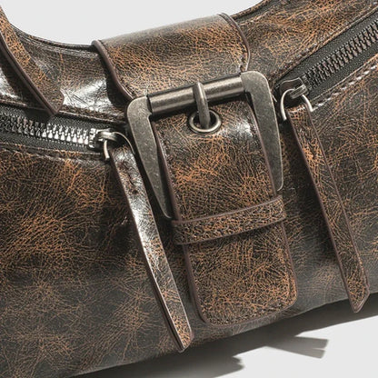 Y2K Retro PU Leather Shoulder Bag – Vintage Crossbody Underarm Bag
