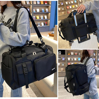 Women's Travel Duffle Bag – Multifunctional Gym & Weekender Backpack