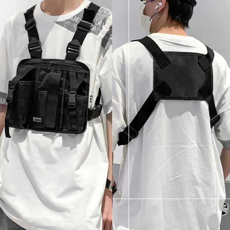 Tactical Chest Rig Bag – Multi-Pocket Nylon Vest Pack for Men