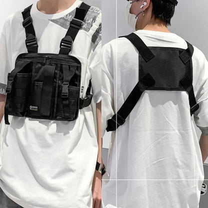 Tactical Chest Rig Bag – Multi-Pocket Nylon Vest Pack for Men