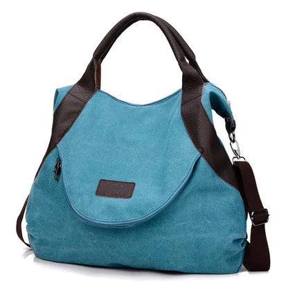 Large Canvas Shoulder Bag – Women's Crossbody Travel Tote