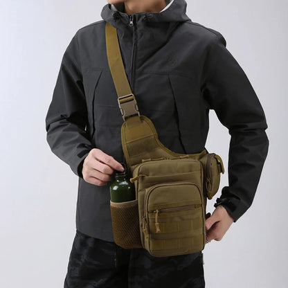 Tactical MOLLE Crossbody Chest Bag – Outdoor Hiking & Camping Sling Pack