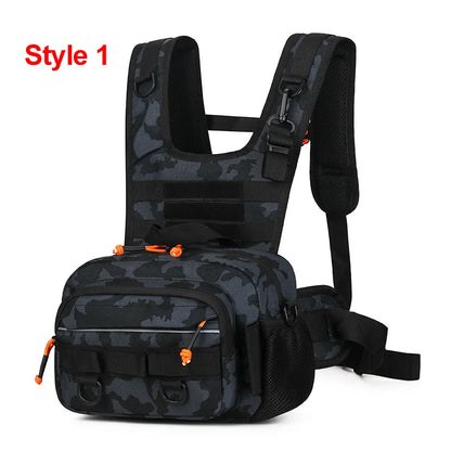Tactical Fishing Vest Chest Bag – MOLLE Outdoor Pack