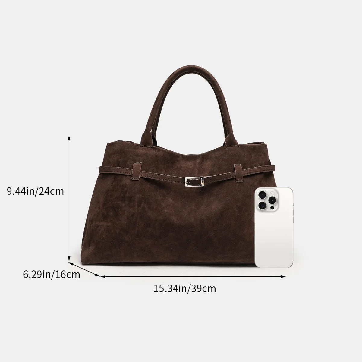 Women S Retro Suede Frosted Bag Casual Large Luxury Design Commuter High-End Armpit Soft Handle