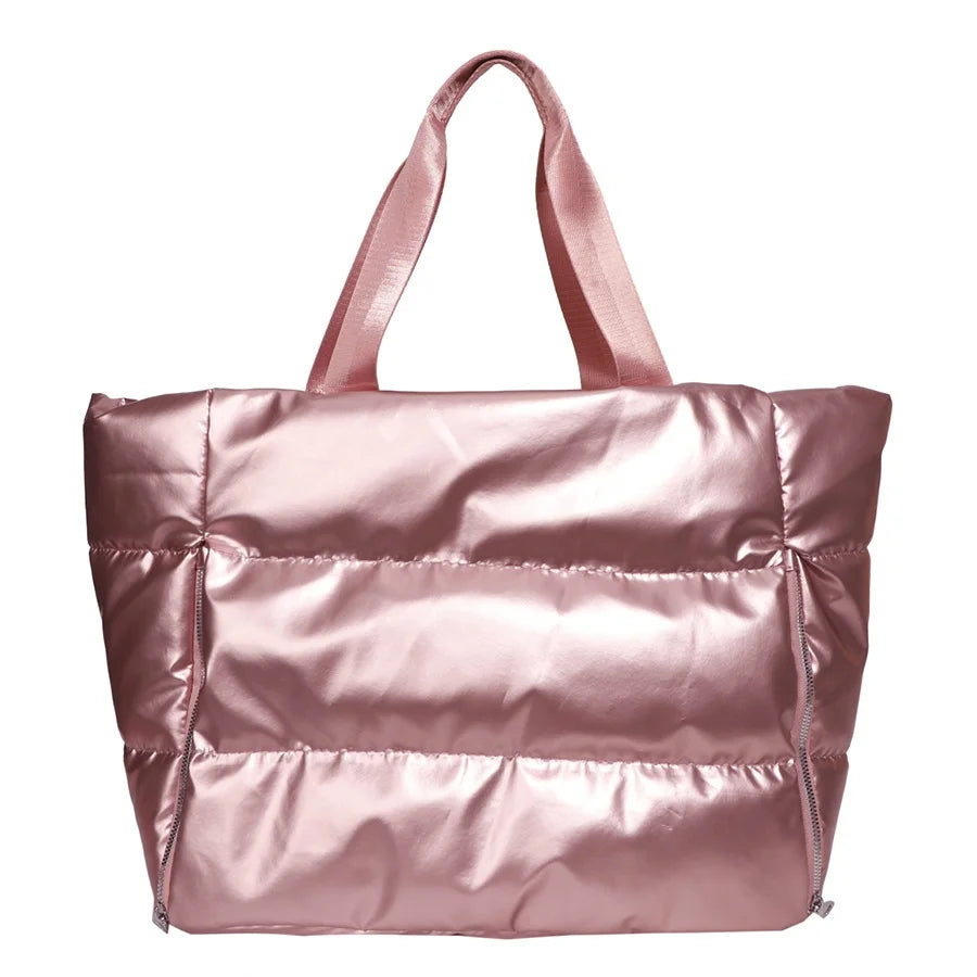 Quilted Tote Bag for Women – Waterproof Nylon Shoulder Bag