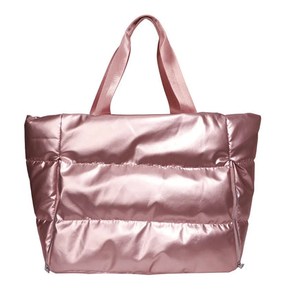 Quilted Tote Bag for Women – Waterproof Nylon Shoulder Bag